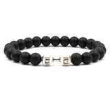 Black Dumbbell Bracelets for Men