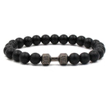 Black Dumbbell Bracelets for Men