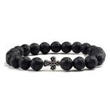 Black Lava Beads Bracelets for Men