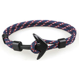 Black Anchor Bracelets for Men