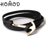 Black Anchor Bracelets for Men