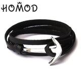 Black Anchor Bracelets for Men