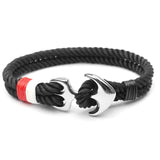 Black Anchor Bracelets for Men