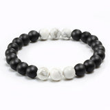 Natural Stone White&Black Yoga Bracelet for Men