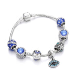 Pink Crystal Silver Plated Bracelets for Women