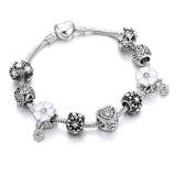 Pink Crystal Silver Plated Bracelets for Women