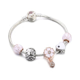 Pink Crystal Charm Bracelets for Women