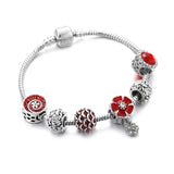 Pink Crystal Charm Bracelets for Women