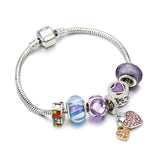 Purple Crystal Beads Bracelets for Women
