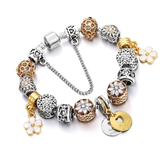 Gold&Sliver Beads Bracelets for Women